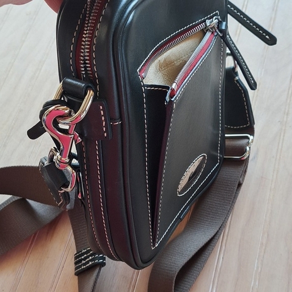 Dooney & Bourke Florentine Toscana Camera Bag Rich Dark Green Leather Crossbody - Picture 3 of 16